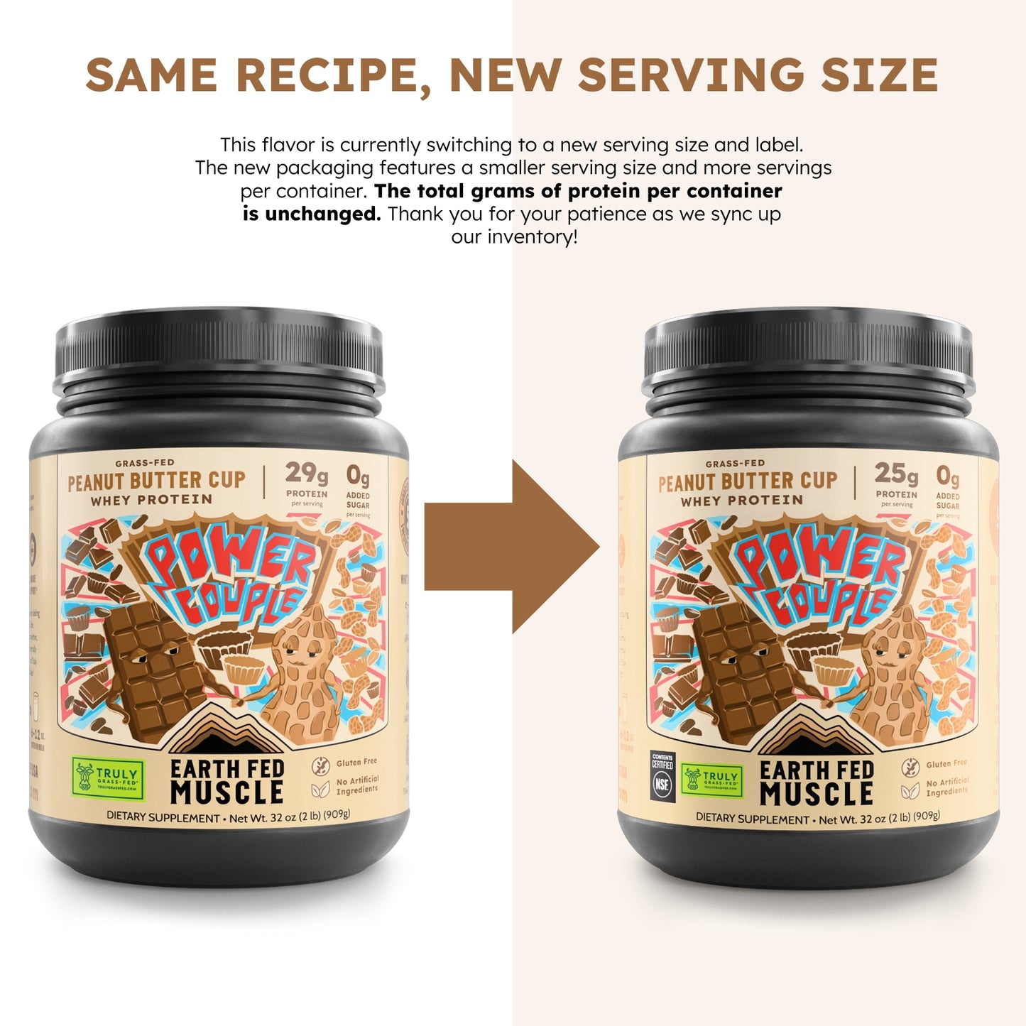 Power Couple Peanut Butter Cup Grass-Fed Whey Protein