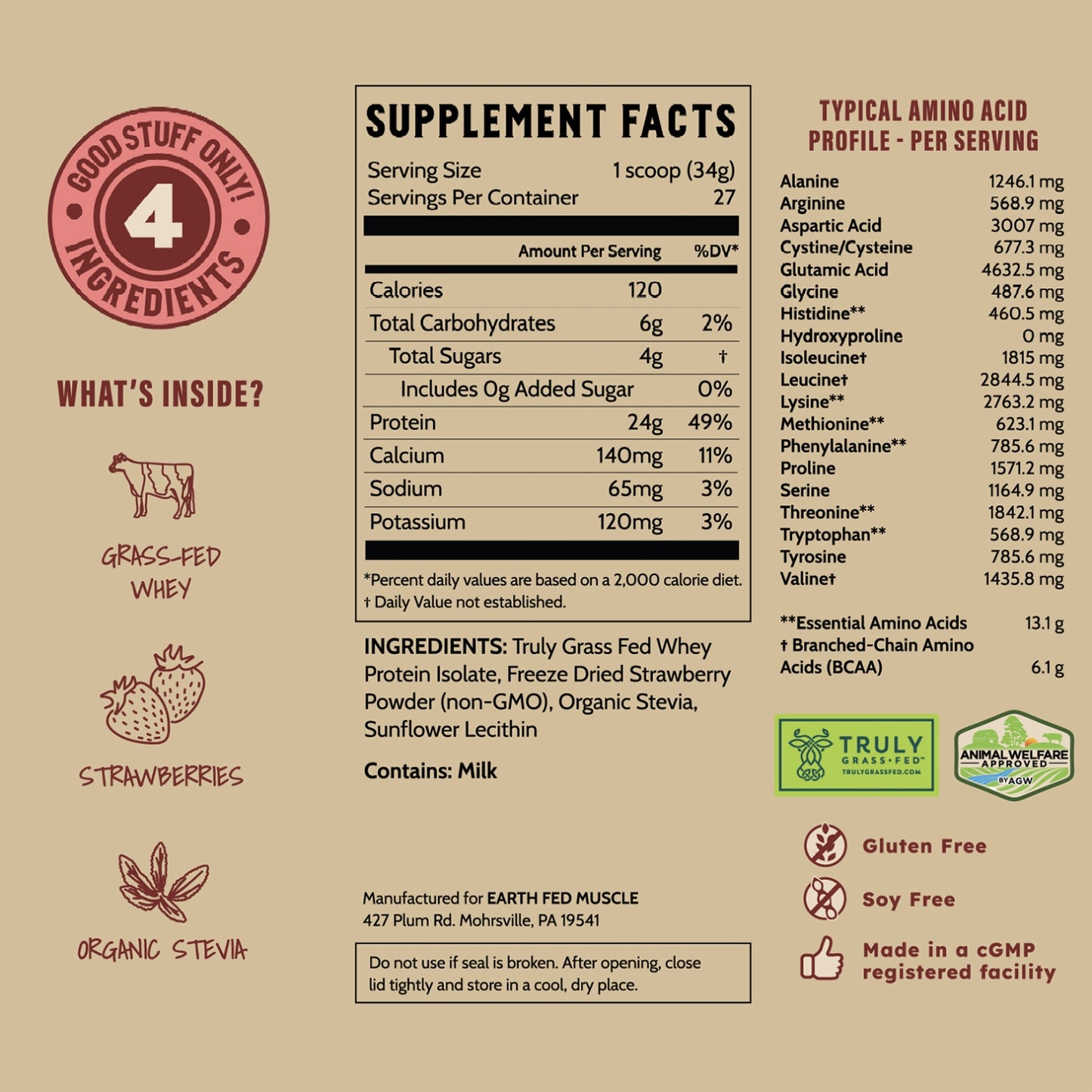 Strawberry Feels (Forever) Grass-Fed Whey Protein