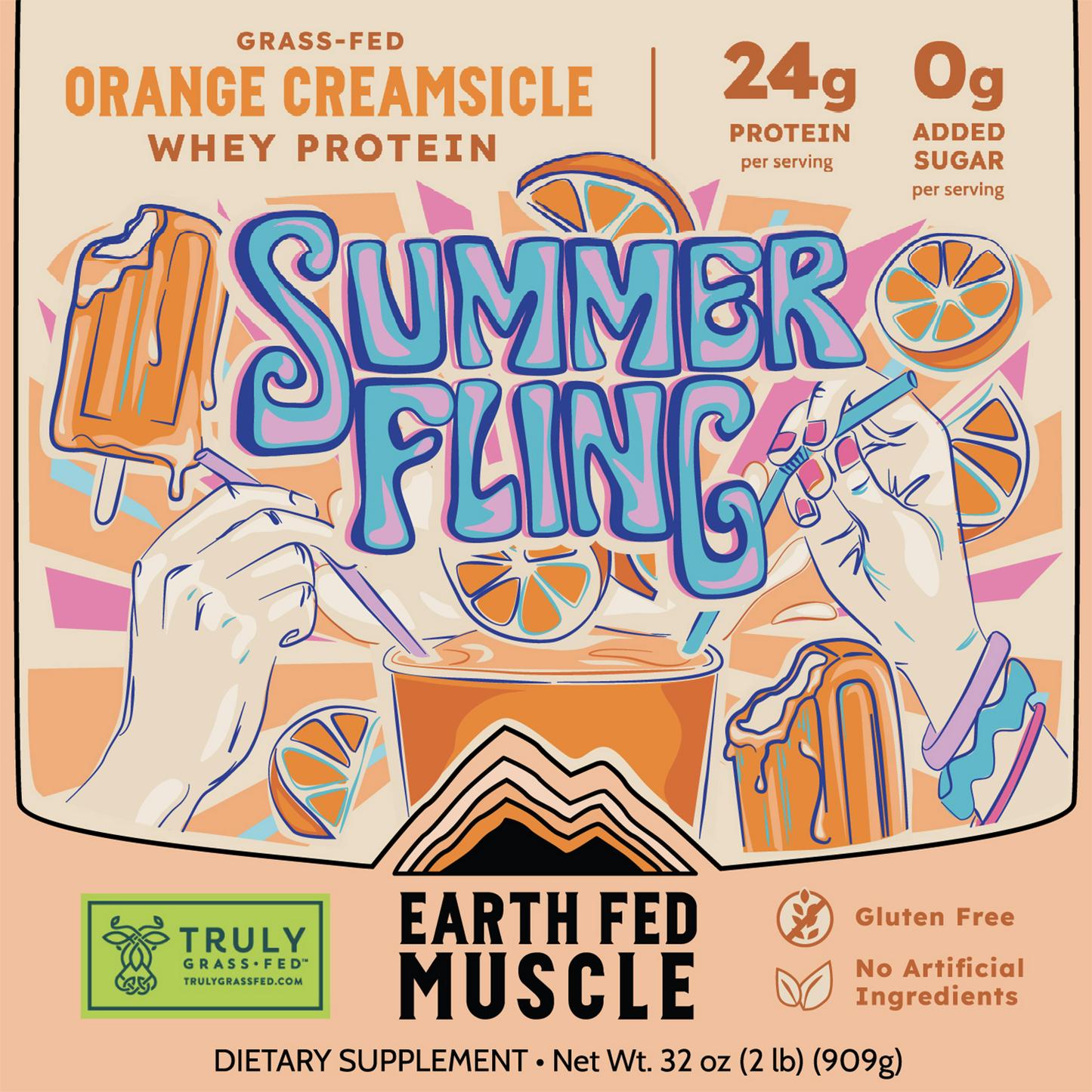 SEASONAL FLAVOR: Summer Fling Orange Creamsicle Grass-Fed Whey Protein