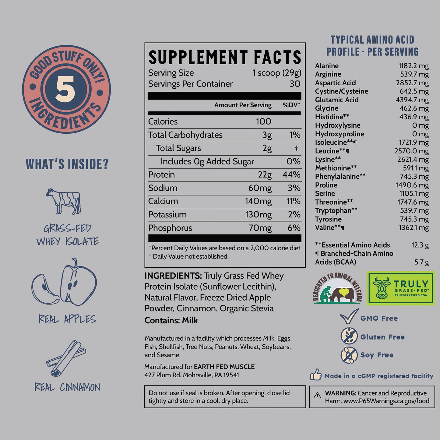 SEASONAL: Uncle Slam Apple Pie Grass Fed Protein