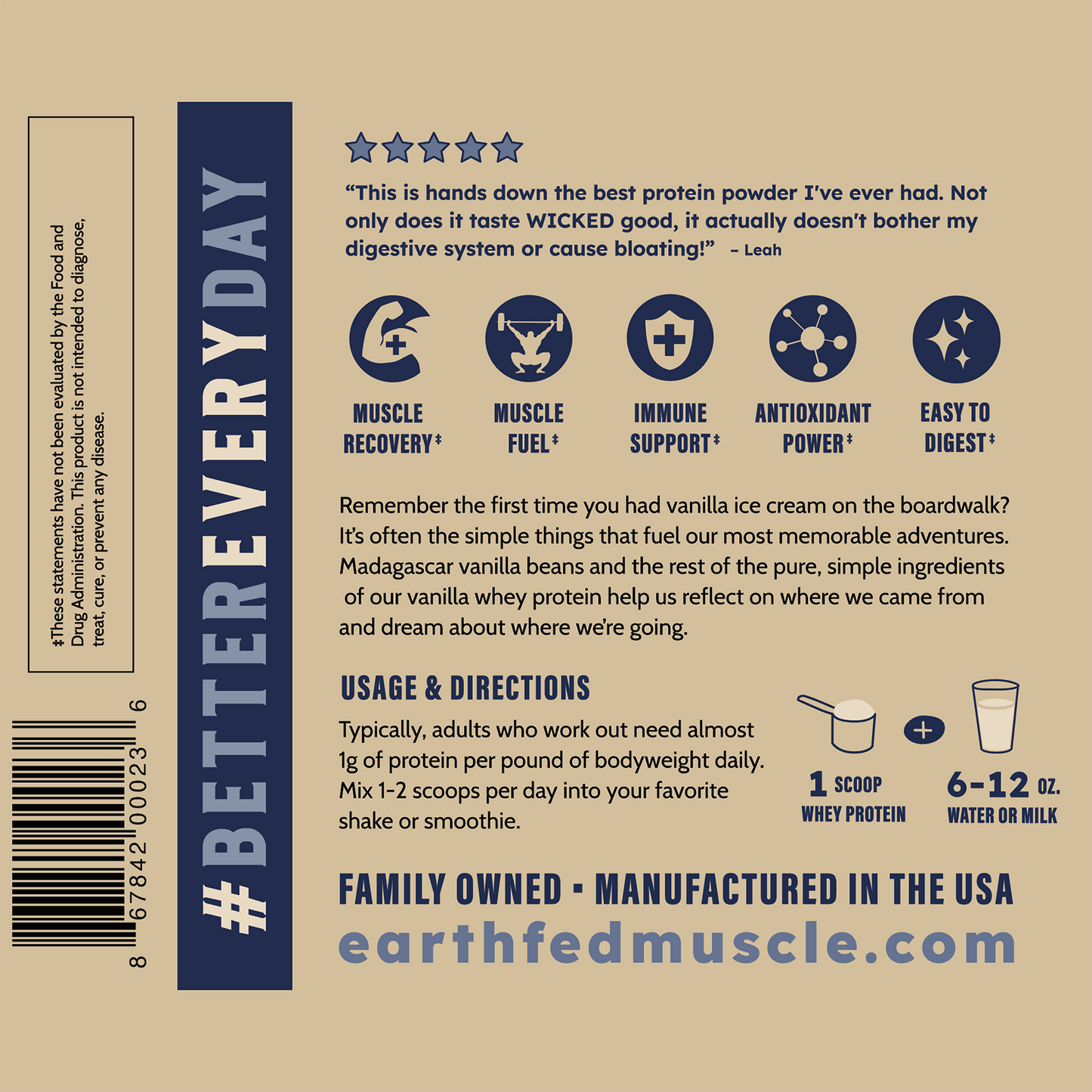 Whey Back Vanilla Grass-Fed Whey Protein