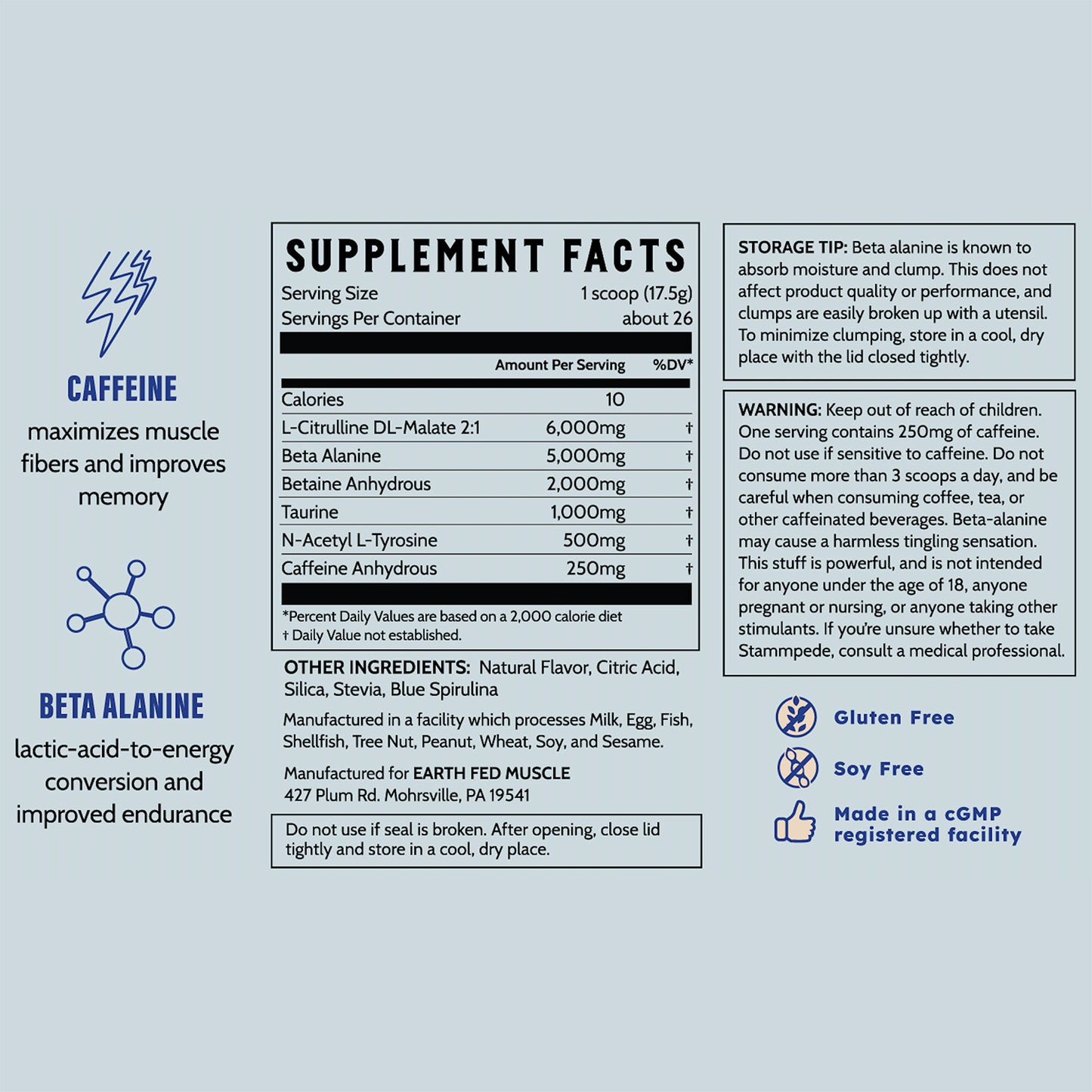 Stammpede Blue Raspberry Preworkout