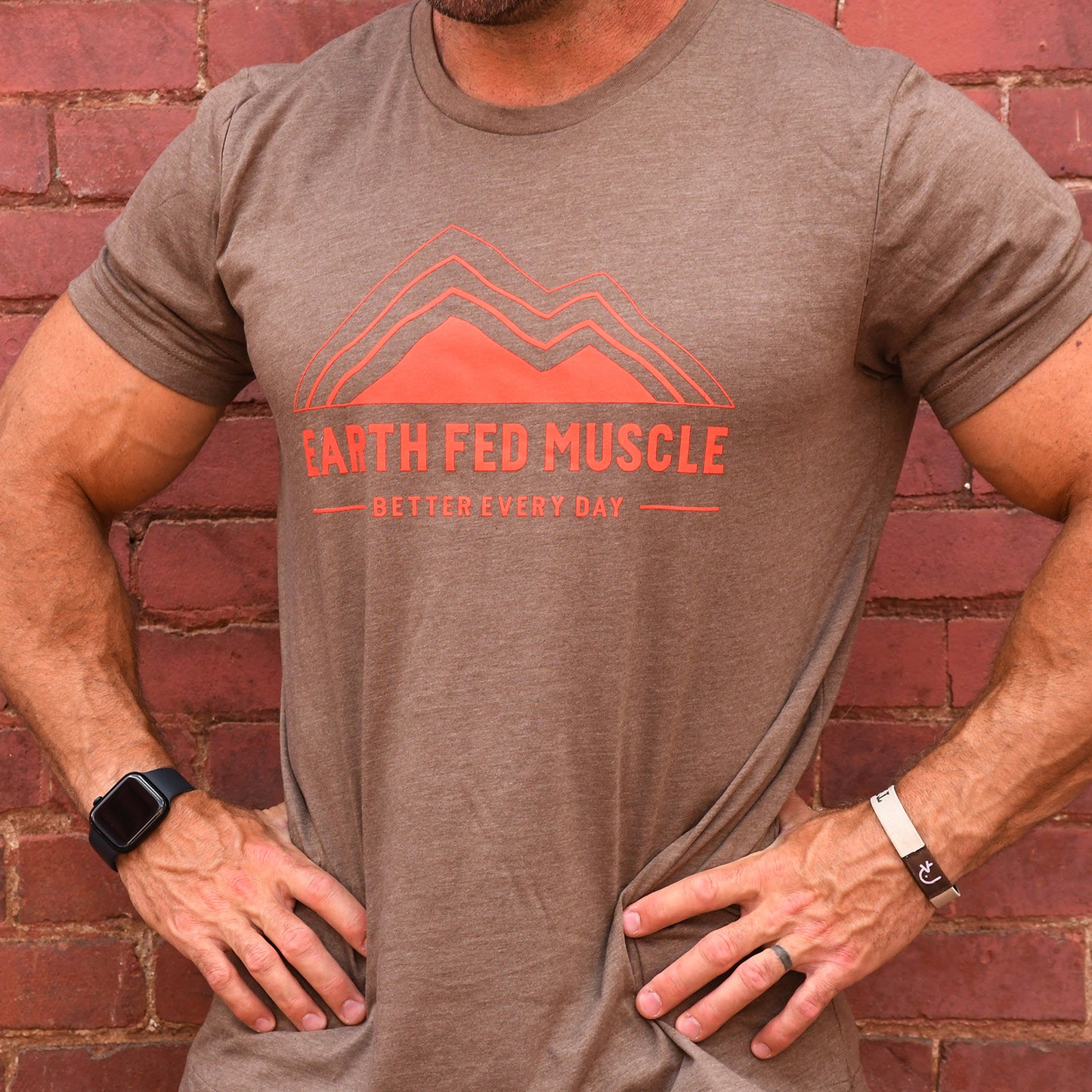Heather Brown Logo Tee