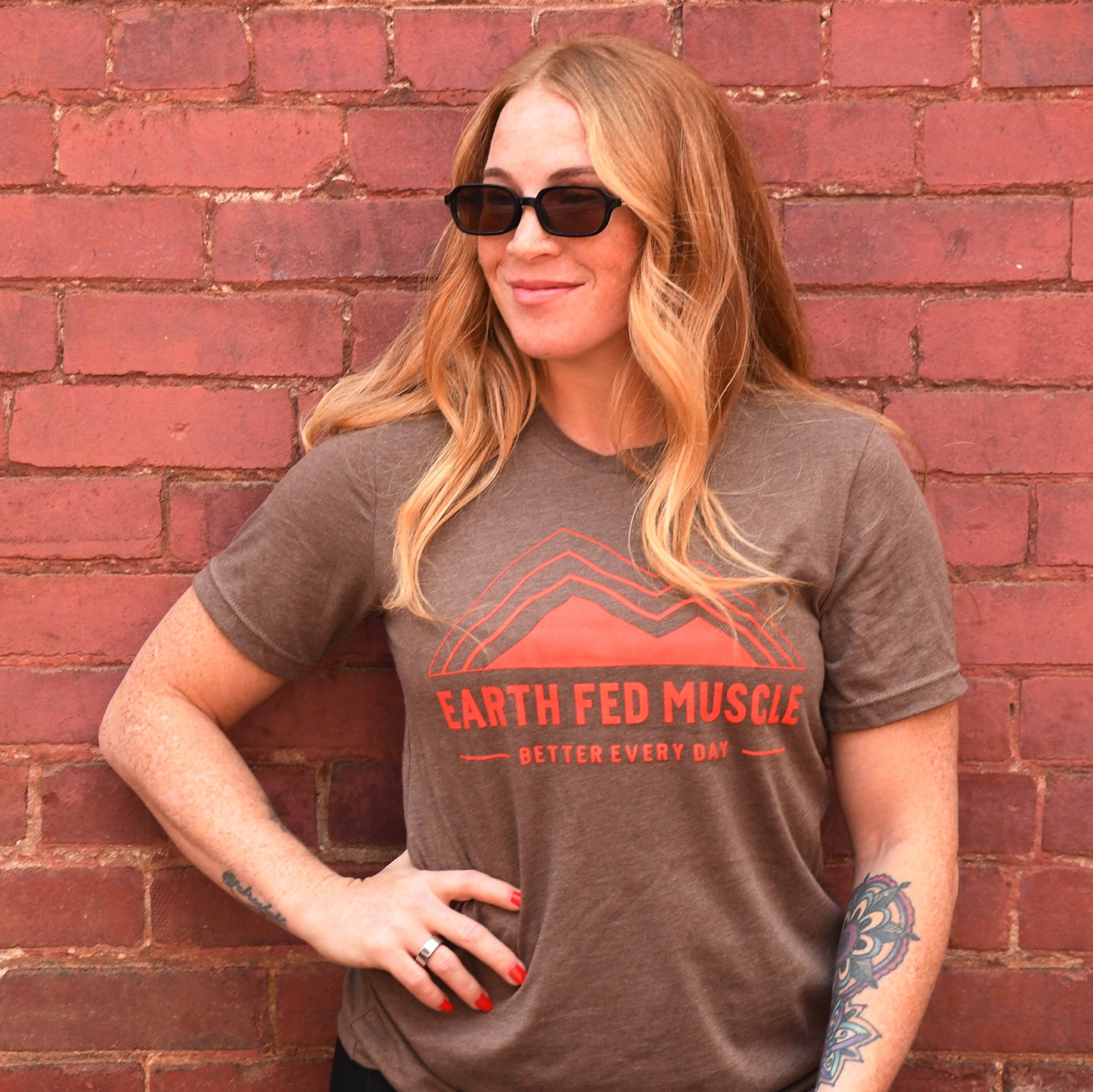 Heather Brown Logo Tee