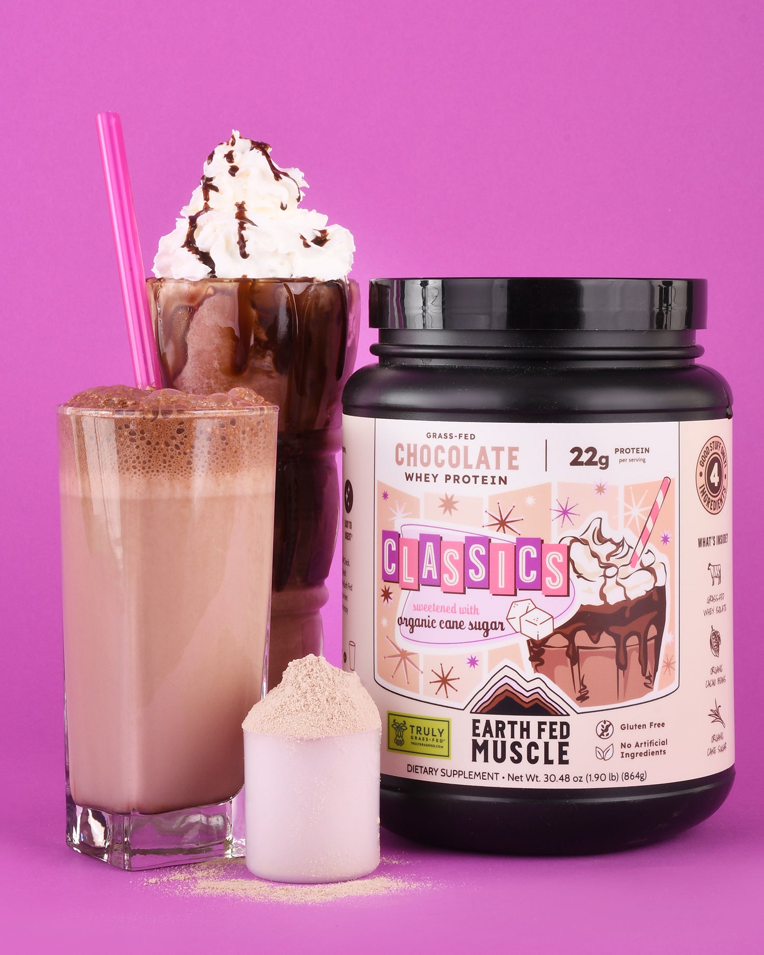 SEASONAL FLAVOR: Classics Chocolate Grass-Fed Whey Protein w/ Real Sug ...