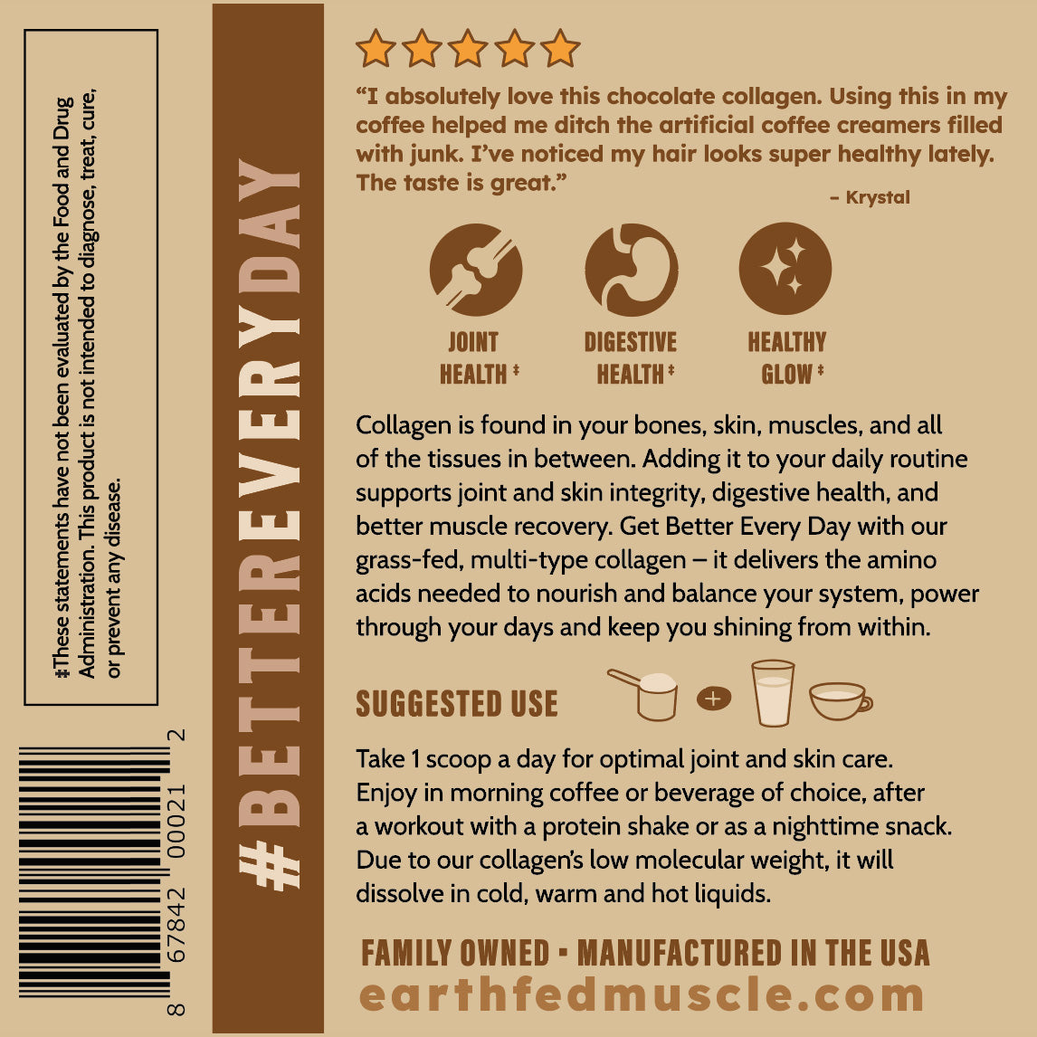 Collagen Peptides, Chocolate (formerly known as Keystone Plus)