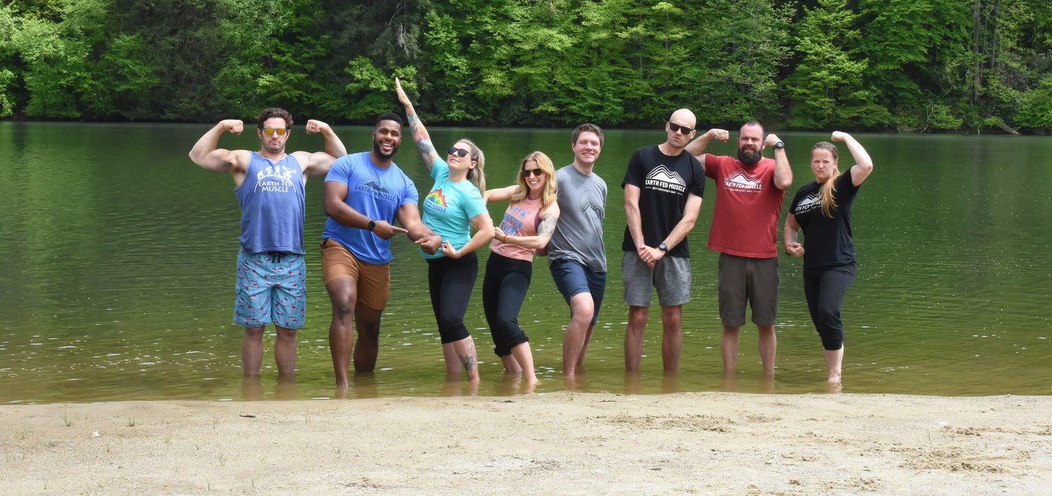 Earth Fed Muscle team at employee retreat