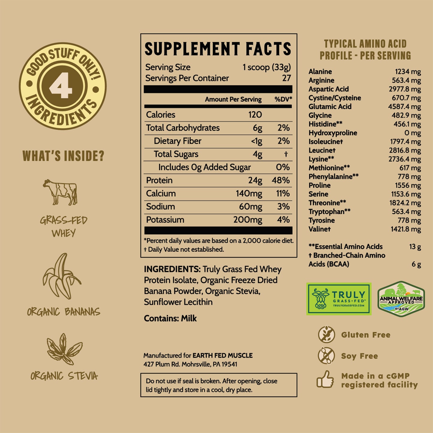Go! Bananas Grass-Fed Whey Protein