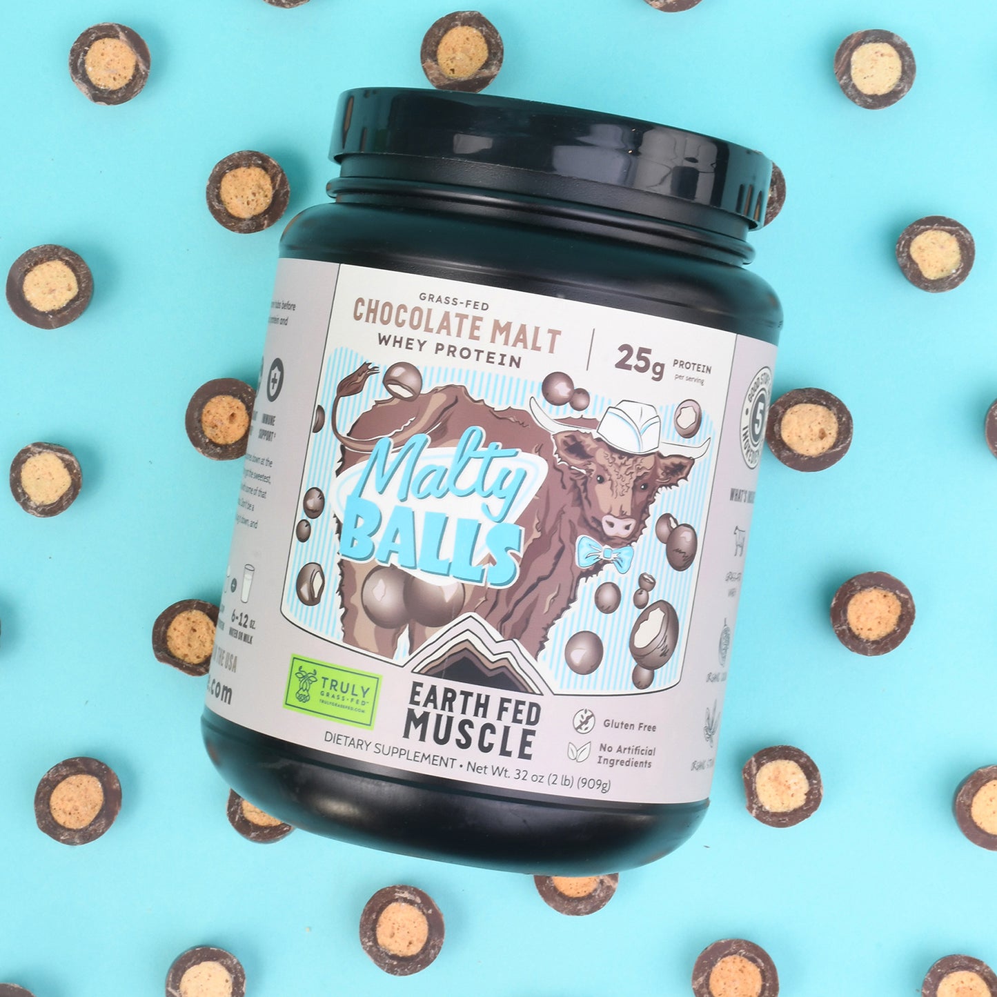 SEASONAL FLAVOR: Malty Balls Chocolate Malt Grass-Fed Whey Protein