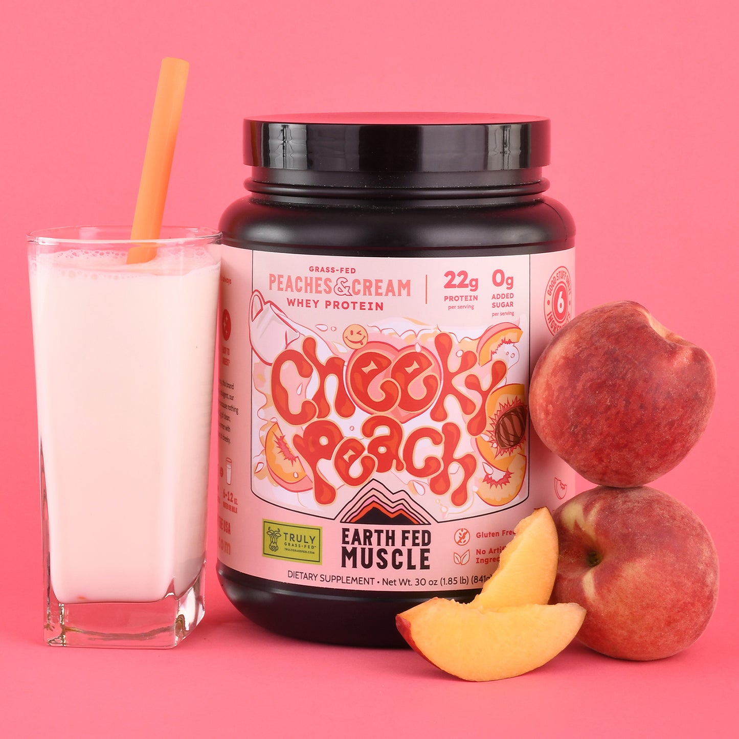 SEASONAL FLAVOR: Peaches & Cream Grass-Fed Whey Protein