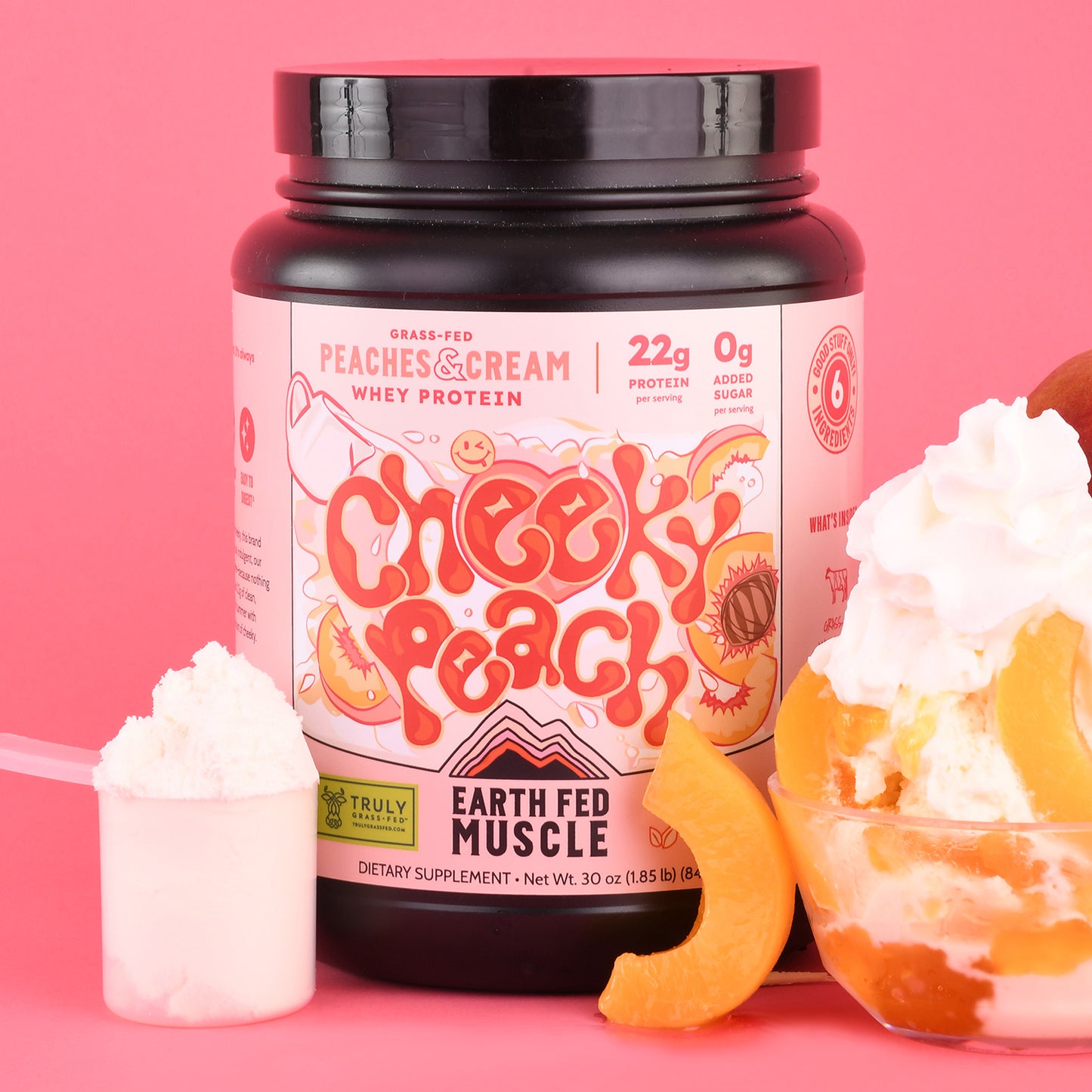 SEASONAL FLAVOR: Peaches & Cream Grass-Fed Whey Protein