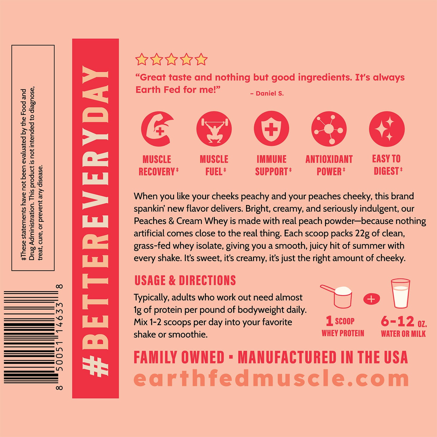SEASONAL FLAVOR: Peaches & Cream Grass-Fed Whey Protein