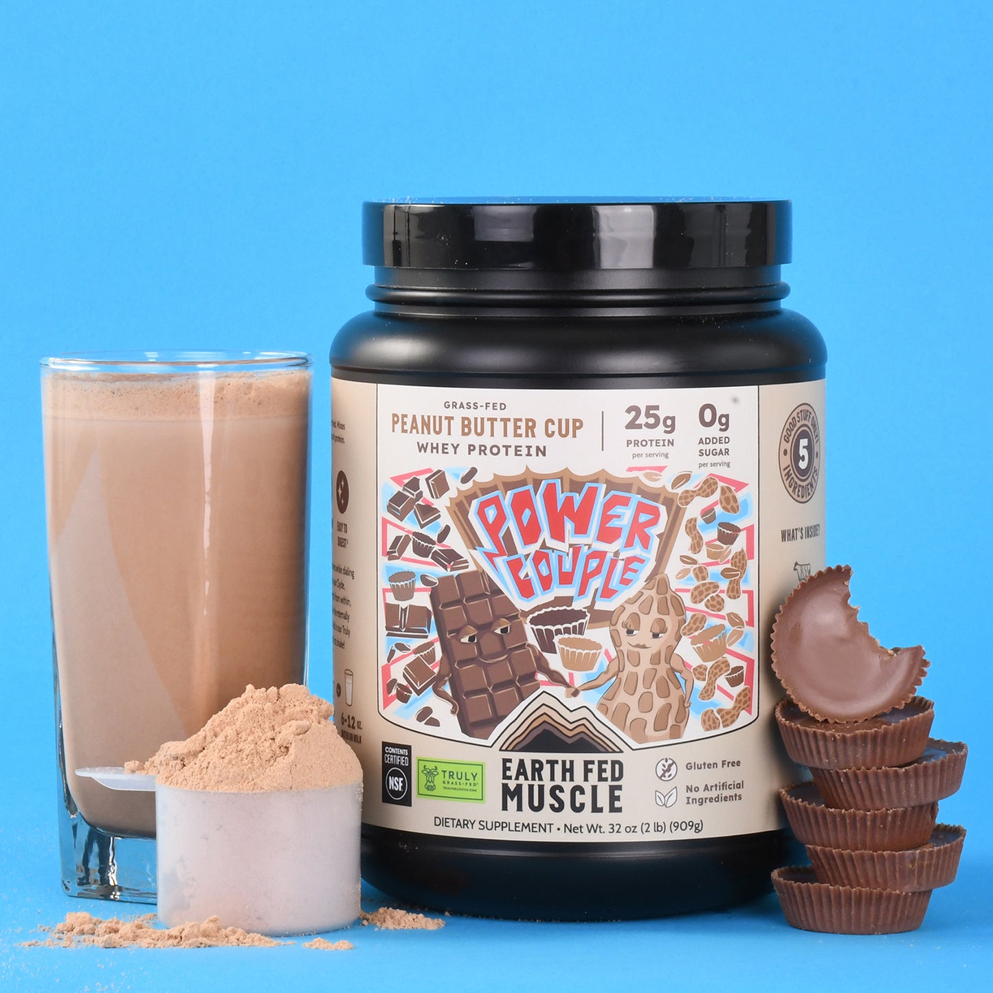 Power Couple Peanut Butter Cup Grass-Fed Whey Protein
