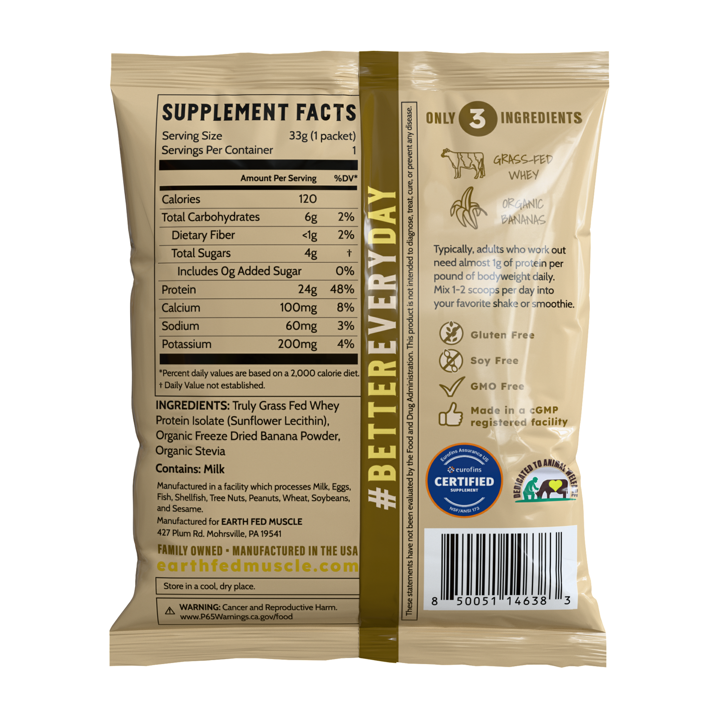 Single Serving Whey Protein Packs