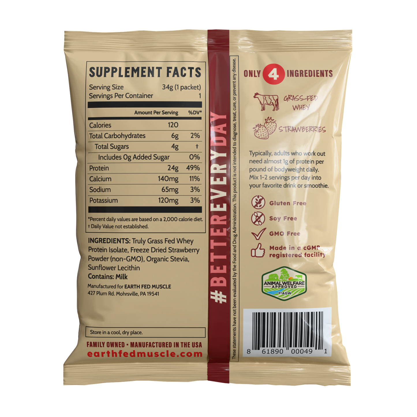 Single Serving Whey Protein Packs