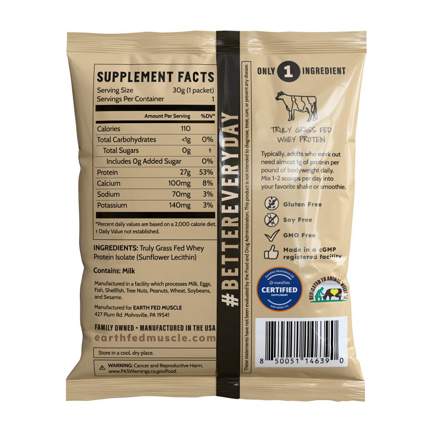 Single Serving Whey Protein Packs
