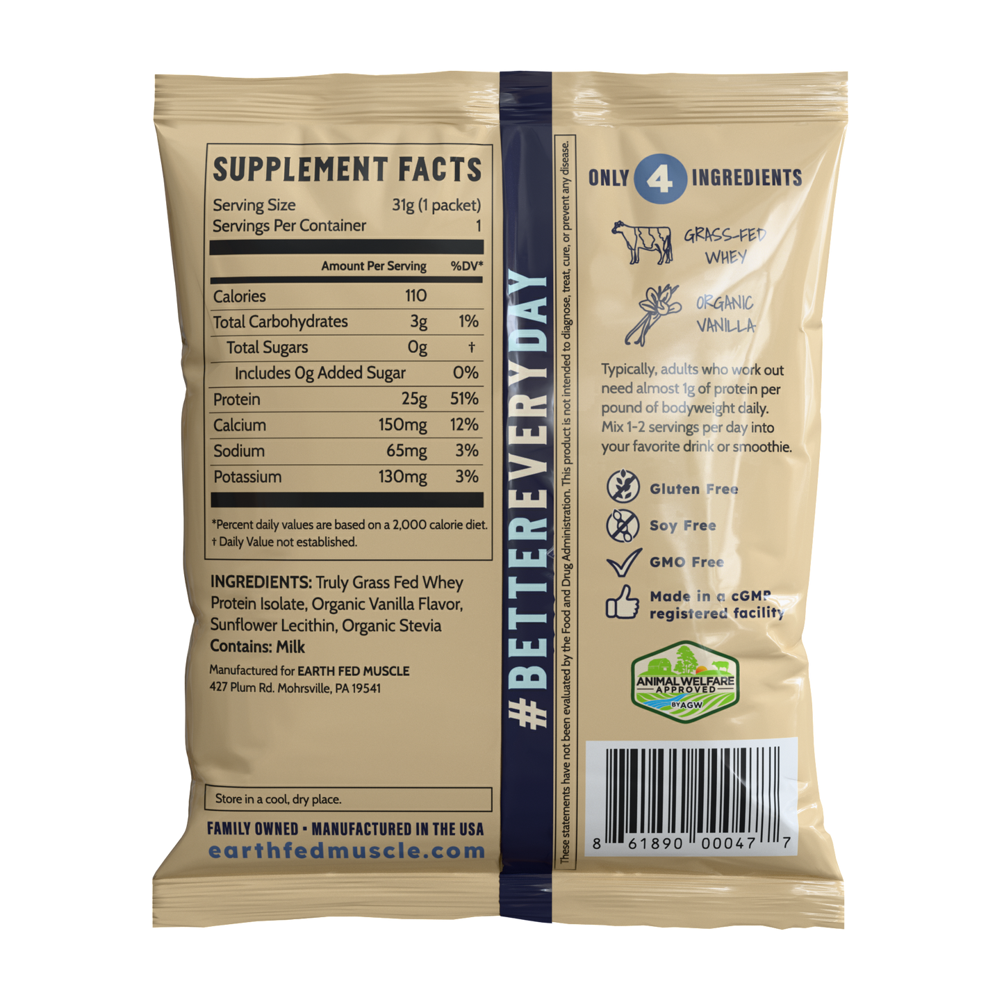 Single Serving Whey Protein Packs