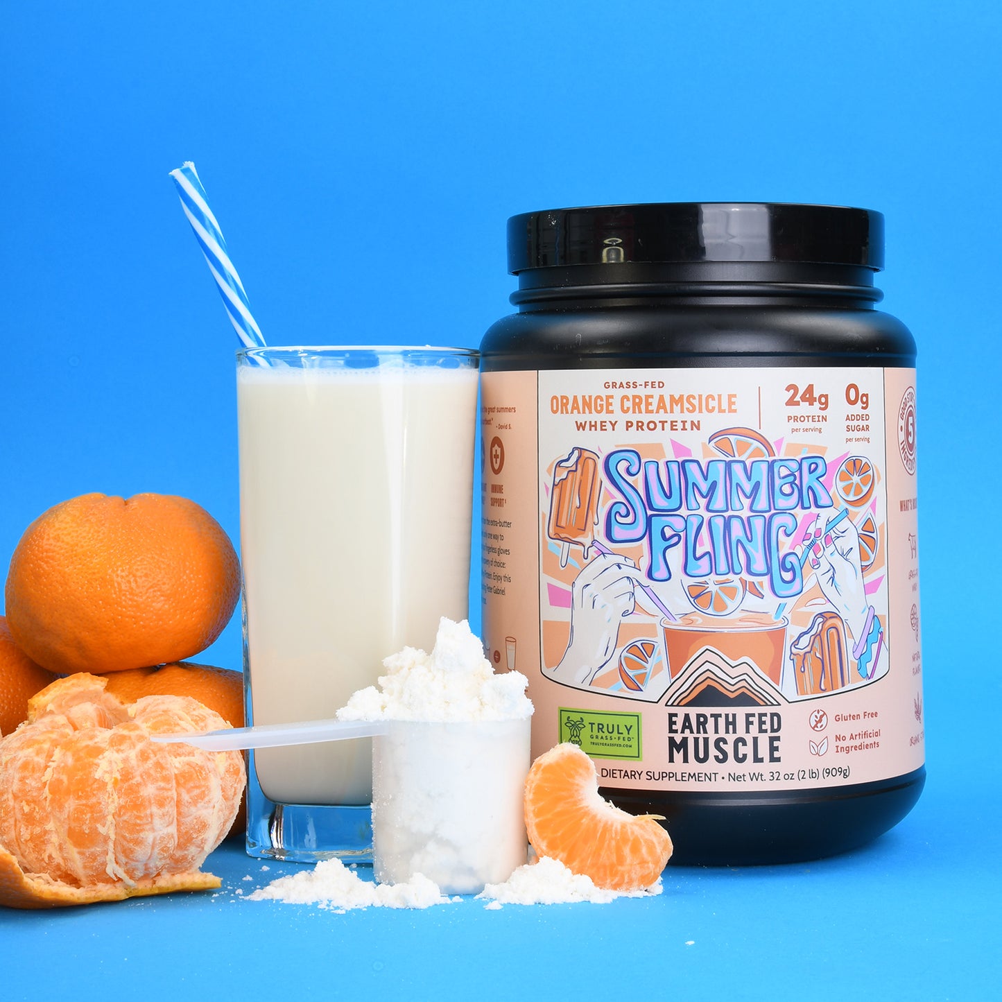 SEASONAL FLAVOR: Summer Fling Orange Creamsicle Grass-Fed Whey Protein