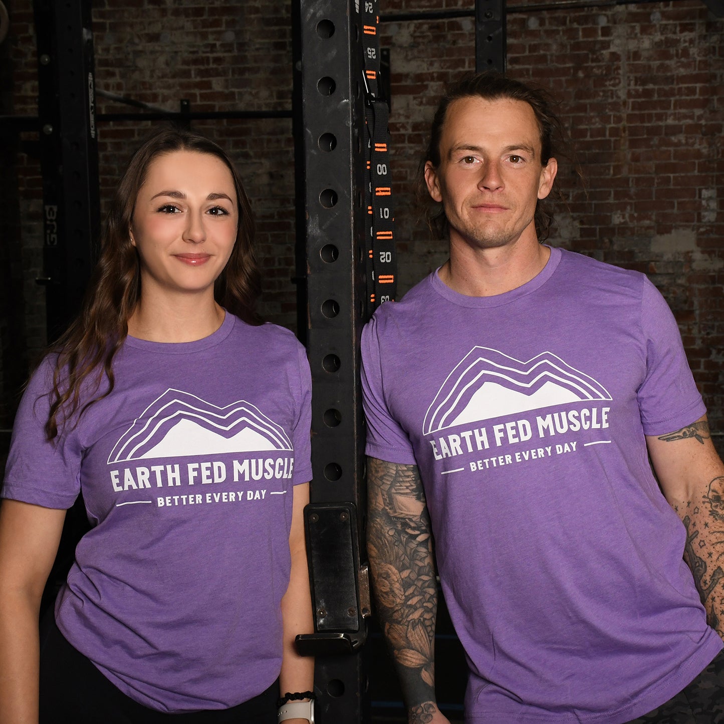 Heather Purple Logo Tee