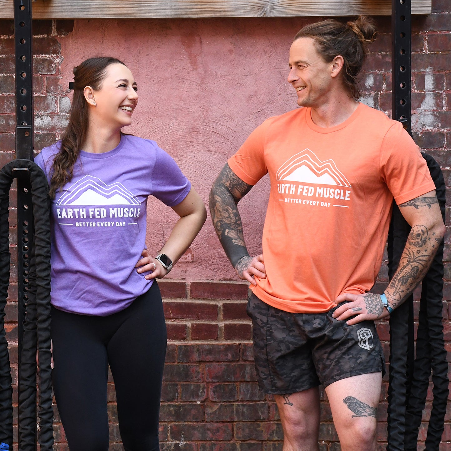 Heather Purple Logo Tee