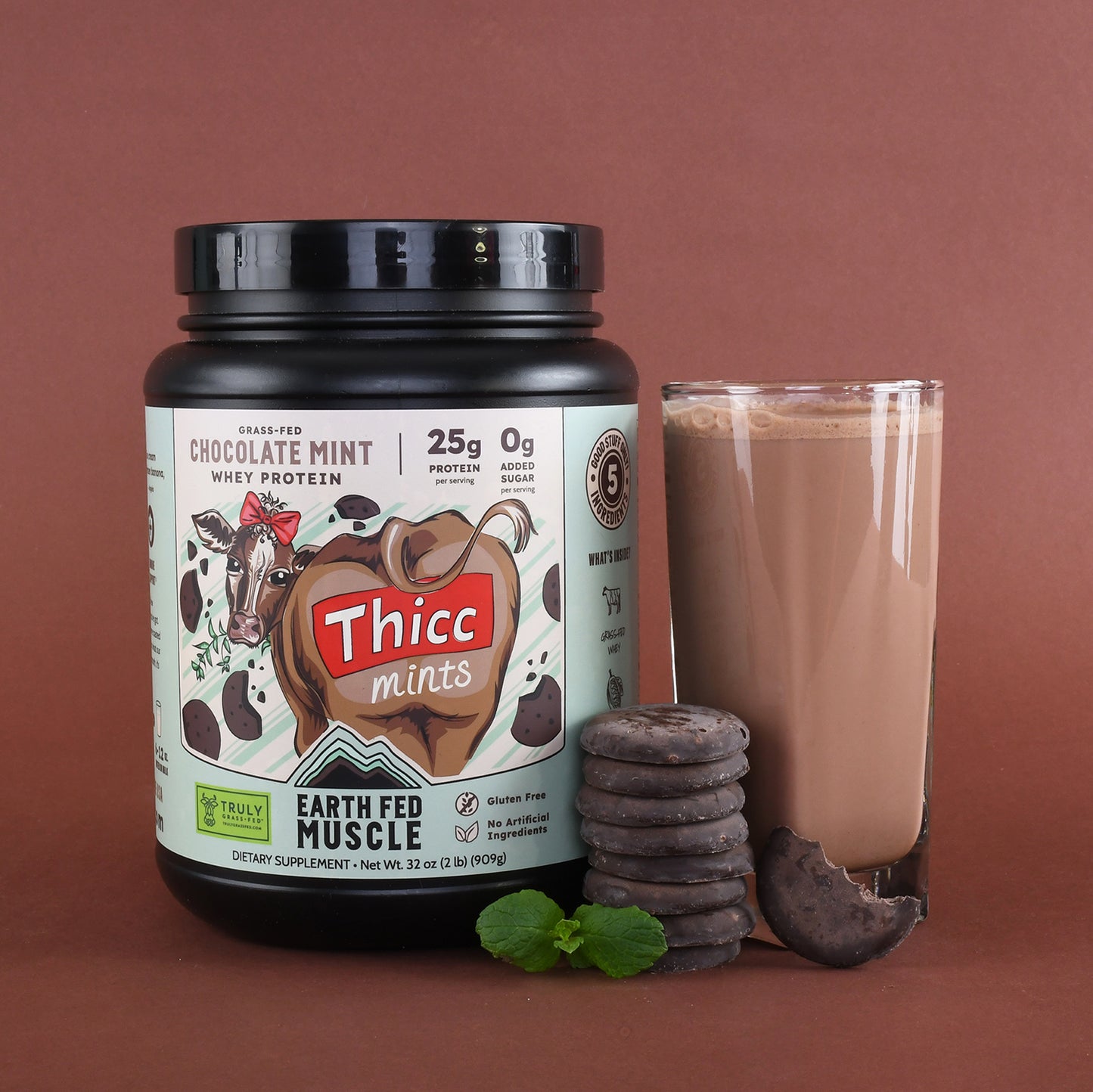 SEASONAL FLAVOR: Thicc Mints Chocolate Mint Grass-Fed Whey Protein