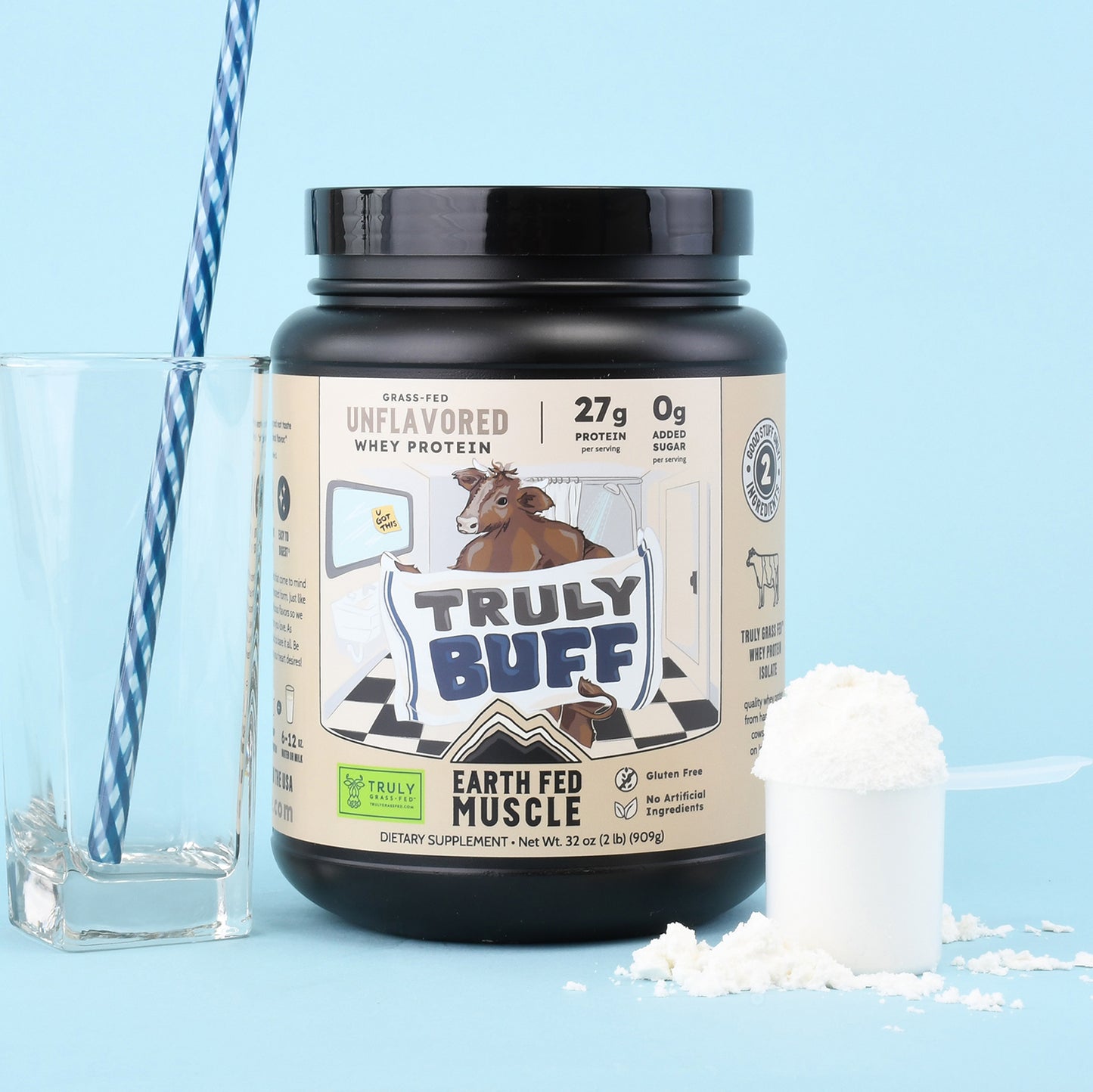 Truly Buff Unflavored Grass-Fed Whey Protein