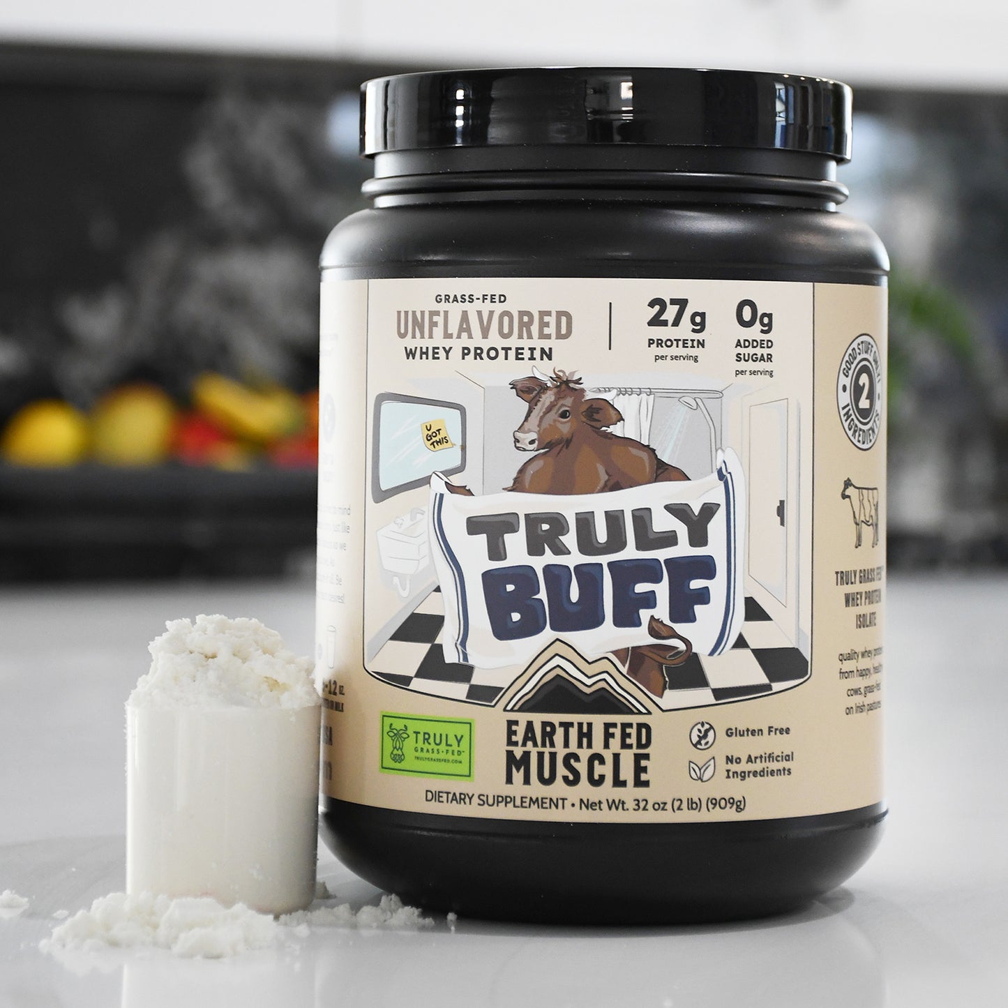 Truly Buff Unflavored Grass-Fed Whey Protein