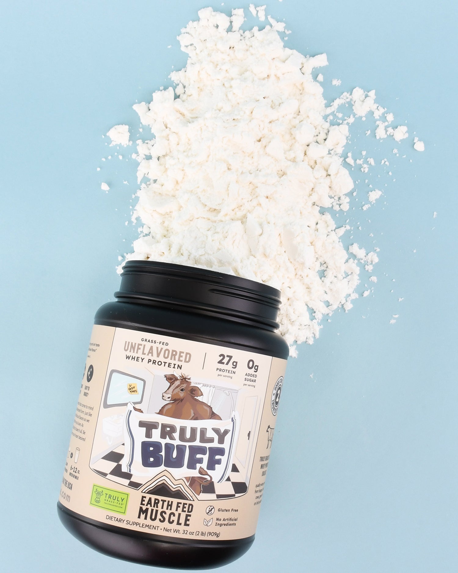 Truly Buff Unflavored Grass-Fed Whey Protein – Earth Fed Muscle