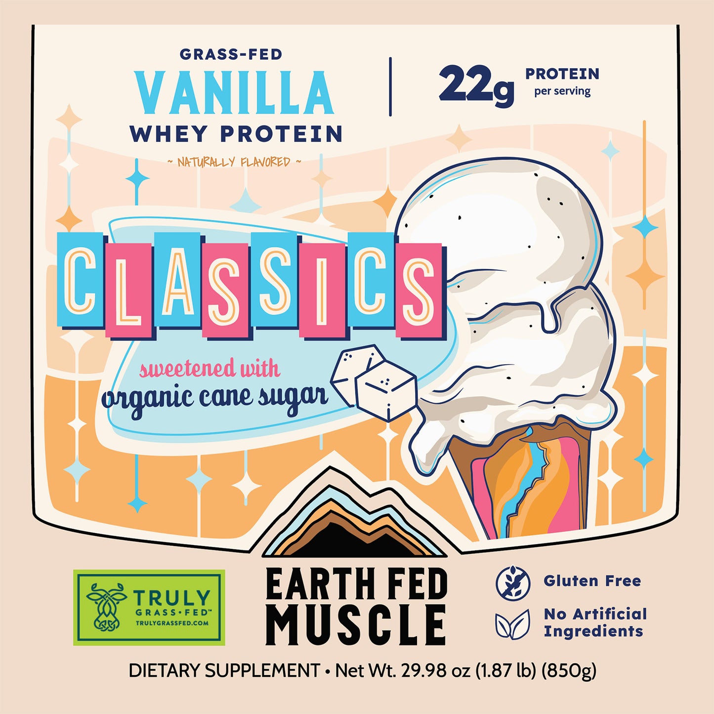 SEASONAL FLAVOR: Classics Vanilla Grass-Fed Whey Protein w/ Real Sugar