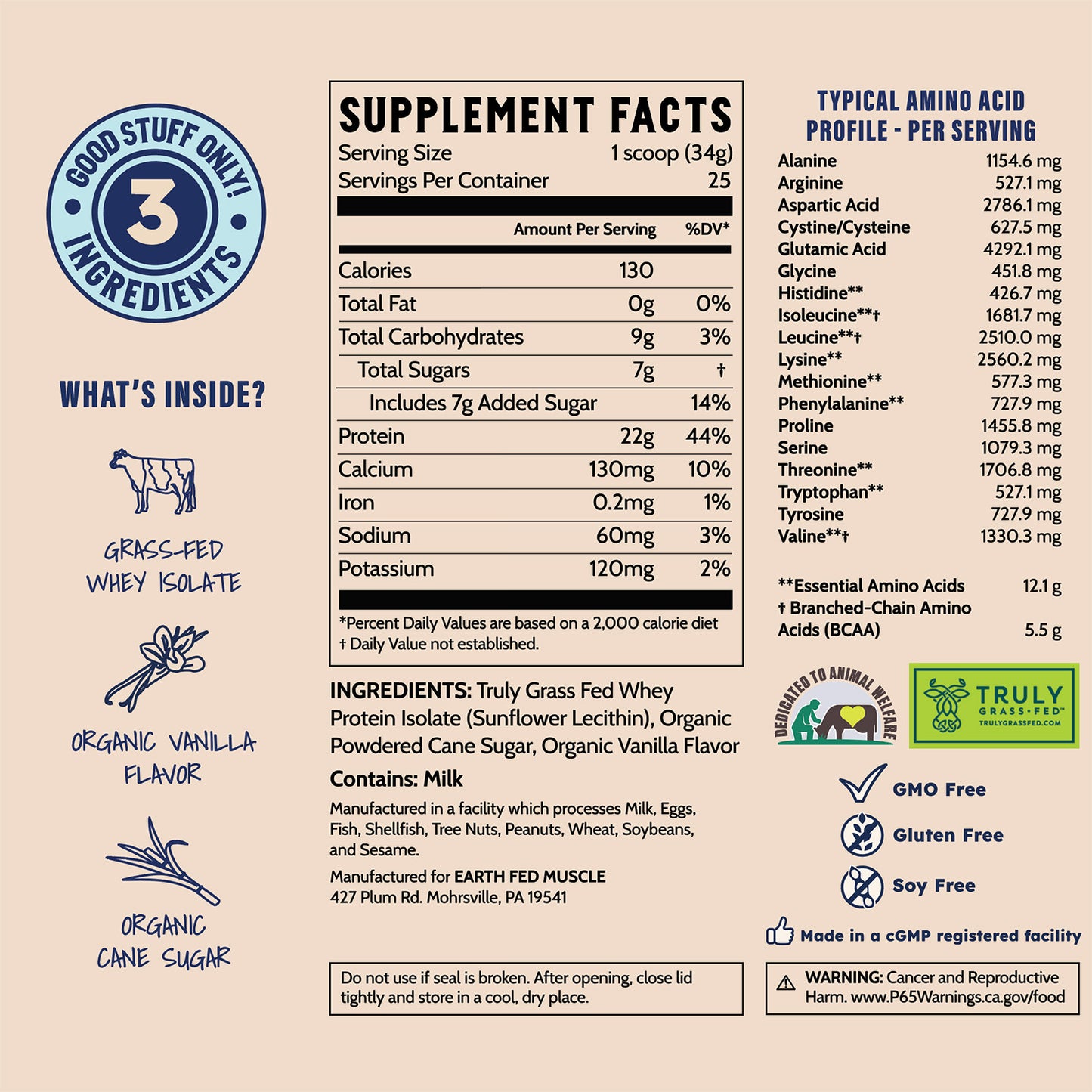 SEASONAL FLAVOR: Classics Vanilla Grass-Fed Whey Protein w/ Real Sugar