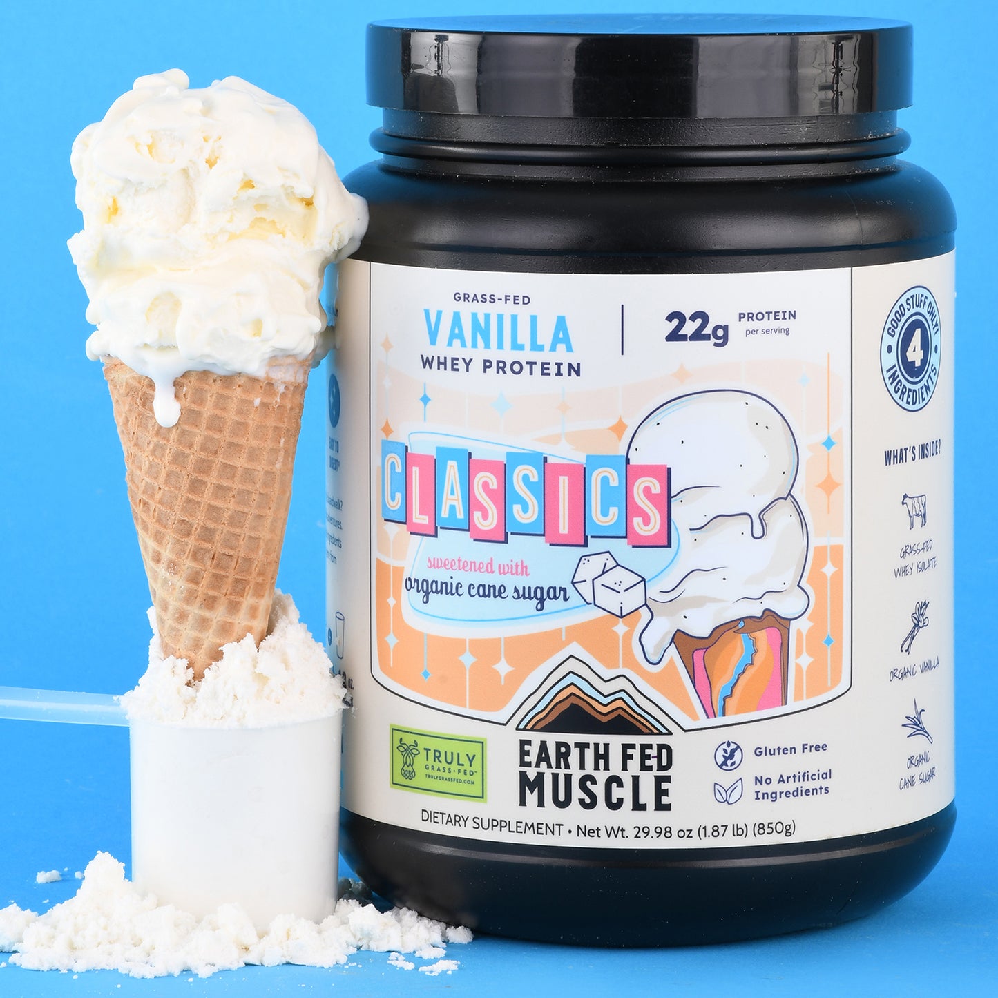 SEASONAL FLAVOR: Classics Vanilla Grass-Fed Whey Protein w/ Real Sugar