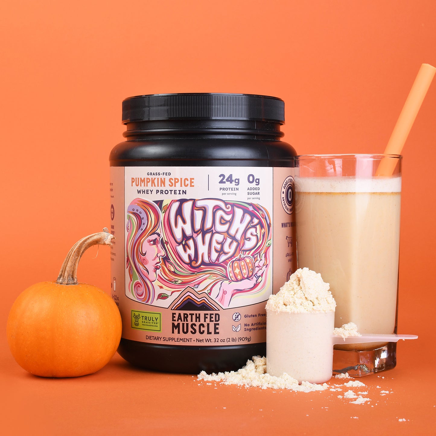 SEASONAL FLAVOR: Witch’s Whey Pumpkin Spice Grass-Fed Whey Protein