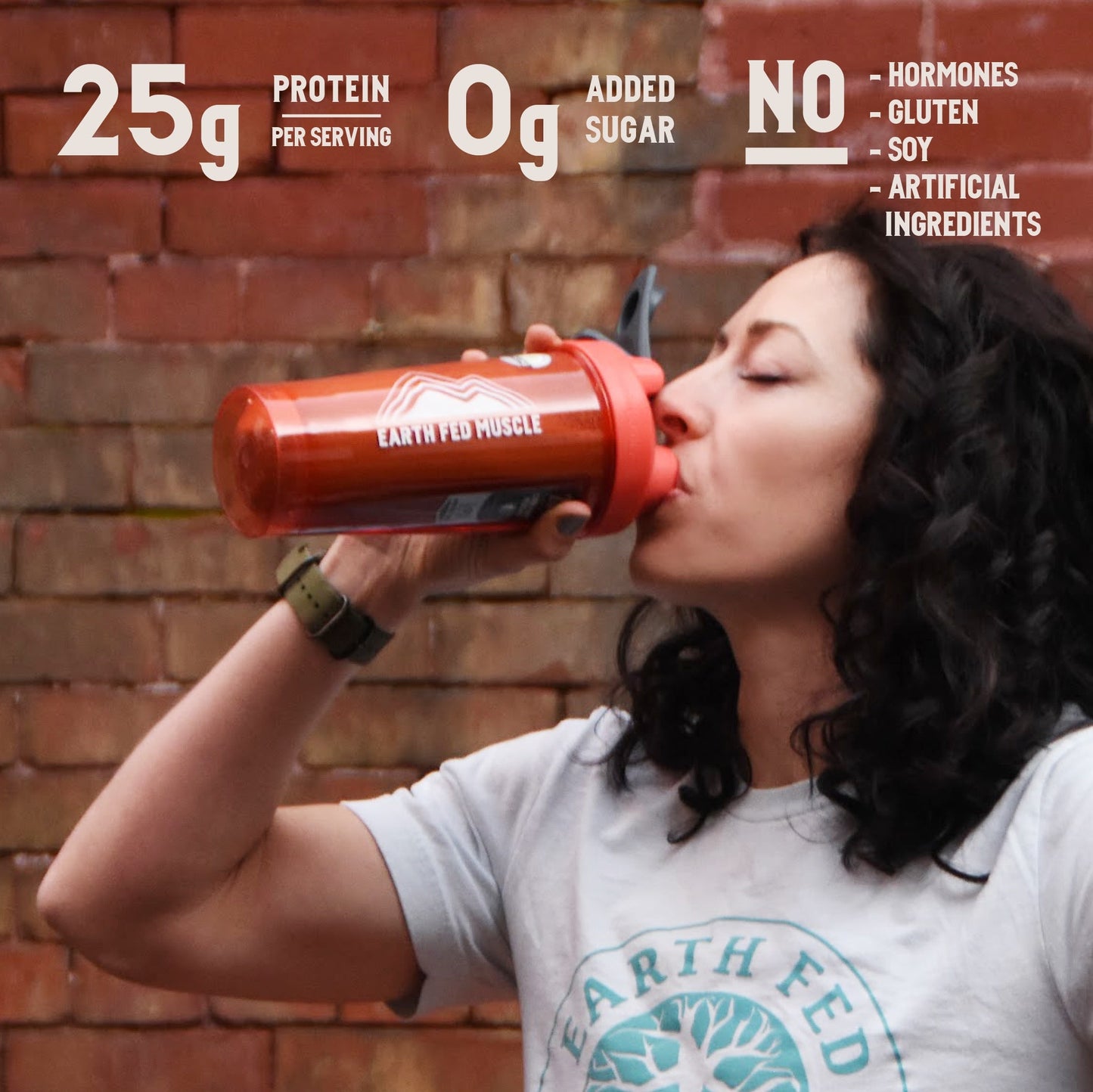 Chocolate Whey Protein, 0g Added Sugar, 24g Protein, without hormones, without soy, without gluten