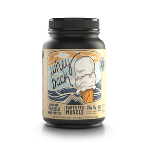 Whey Back Vanilla Grass-Fed Whey Protein 2lb bottle, 25 grams protein