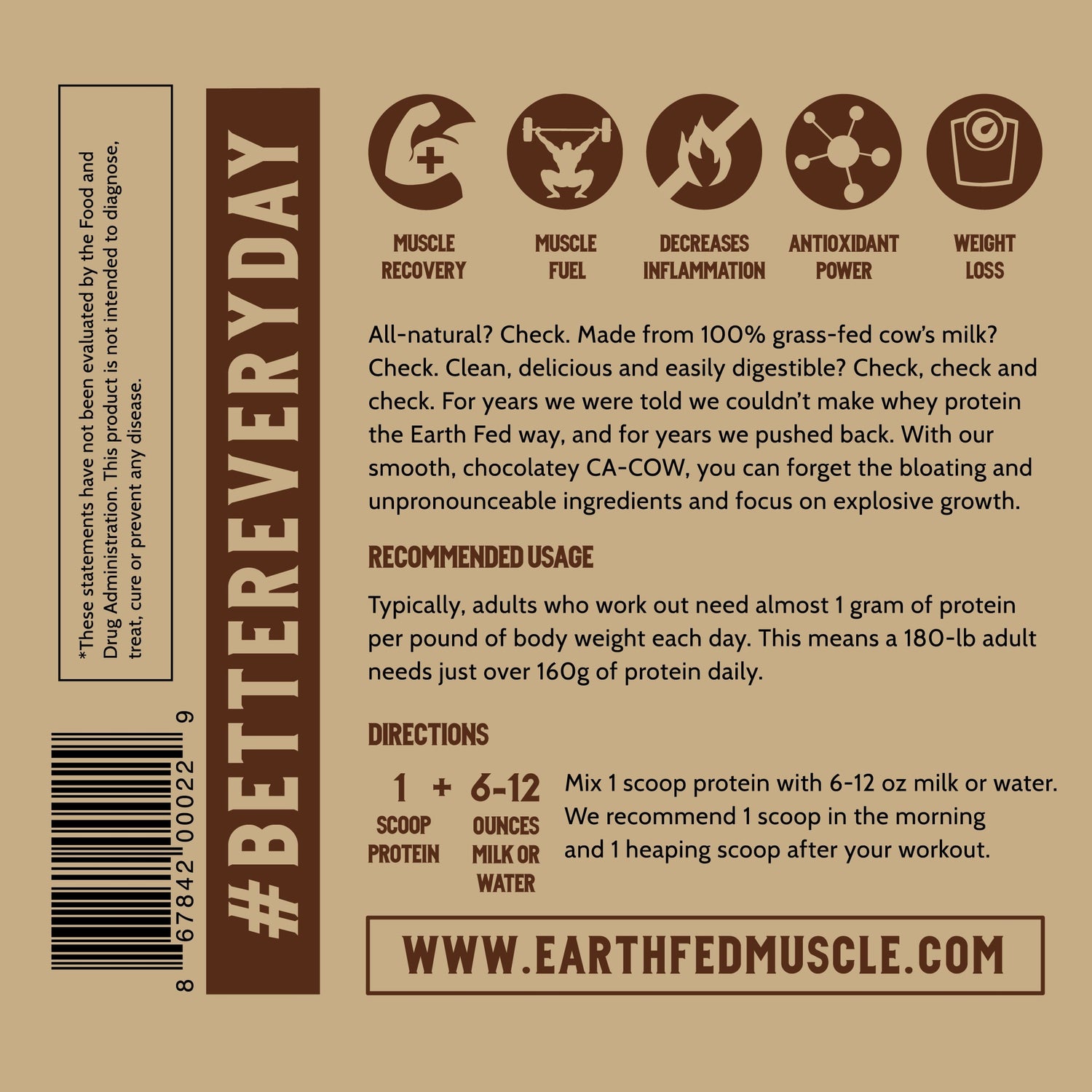 Ca-Cow Chocolate Grass Fed Whey Protein How To Use Recommended Usage
