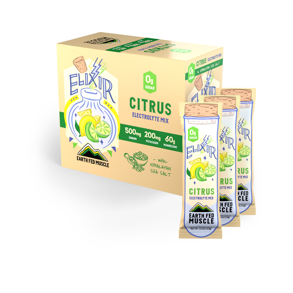 Elixir Packet Elixir Electrolyte Mix Packets with Himalayan Sea Salt – Earth Fed Muscle