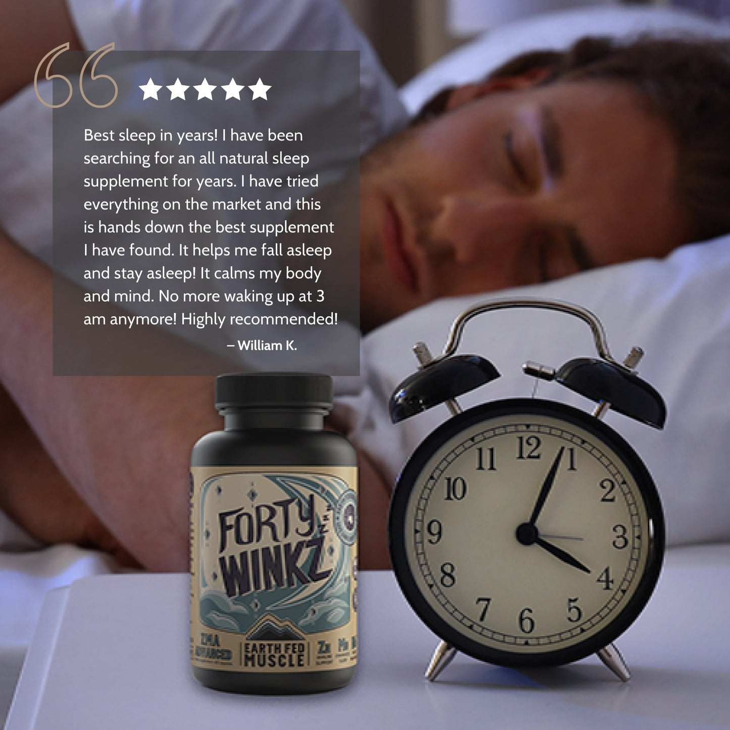 Forty Winkz Free Trial Customer Review. Best Sleep In Years. Waking up at 3am