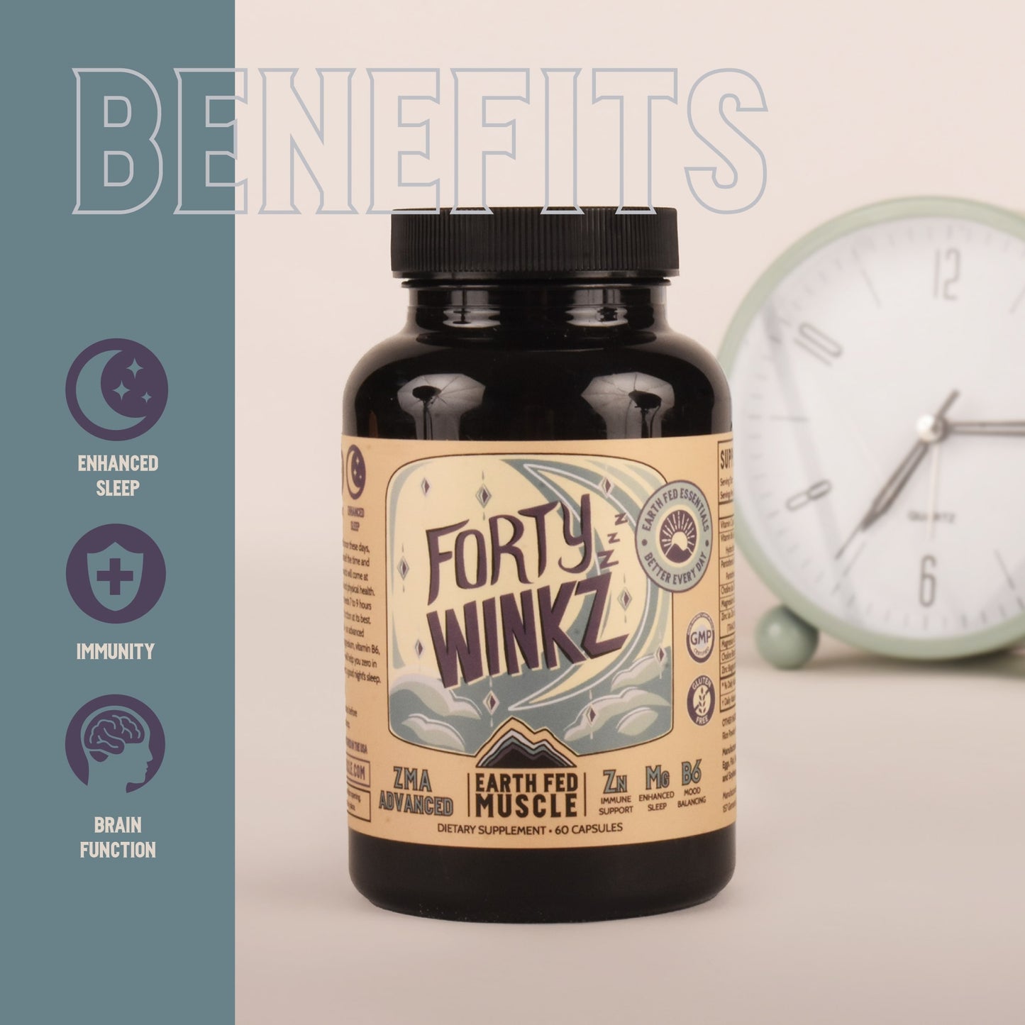 Forty Winkz ZMA Benefits. Enhanced sleep, immunity, brain function