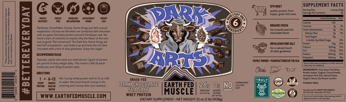 Dark Arts Salted Chocolate Grass Fed Protein