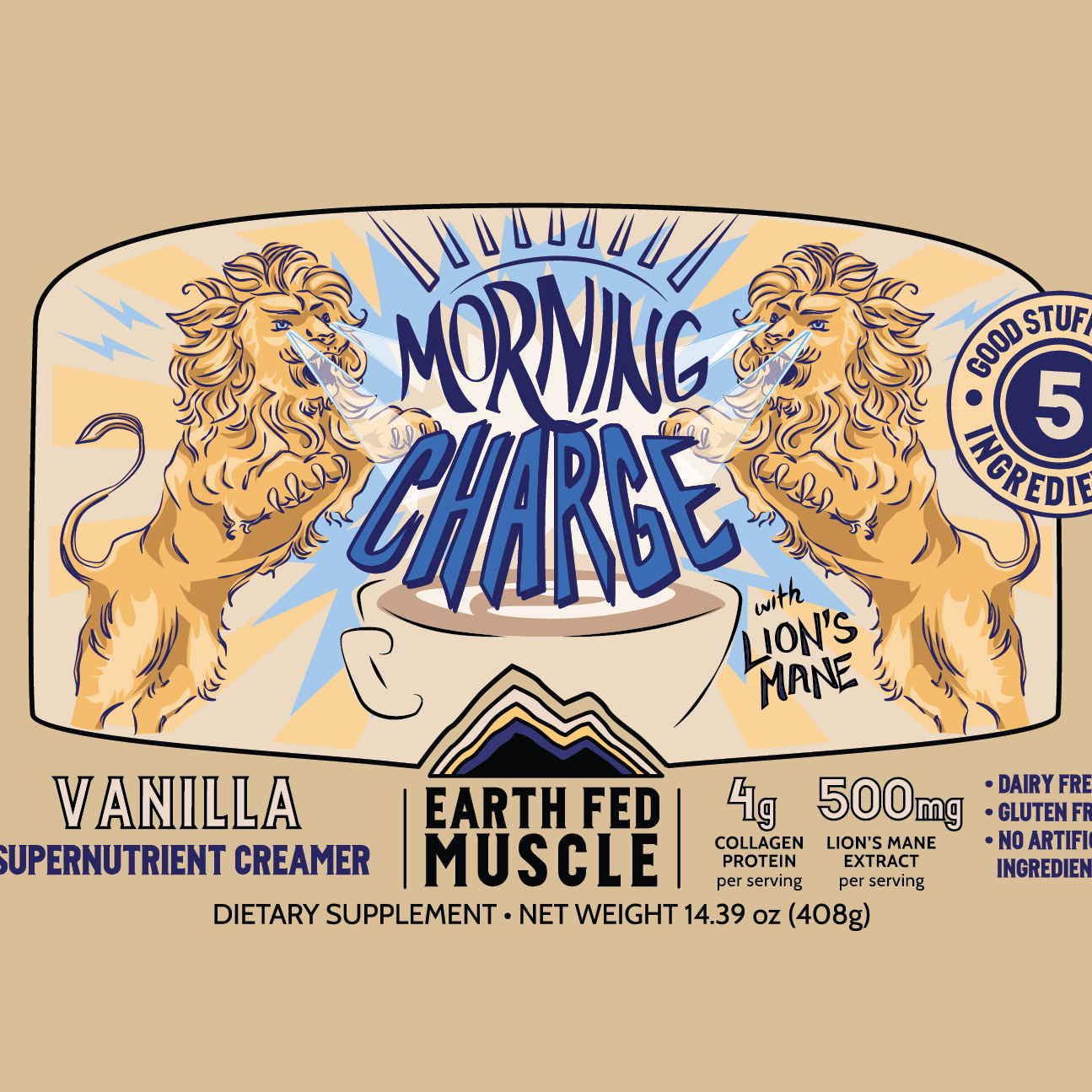 Morning Charge Supernutrient Creamer with Lion’s Mane