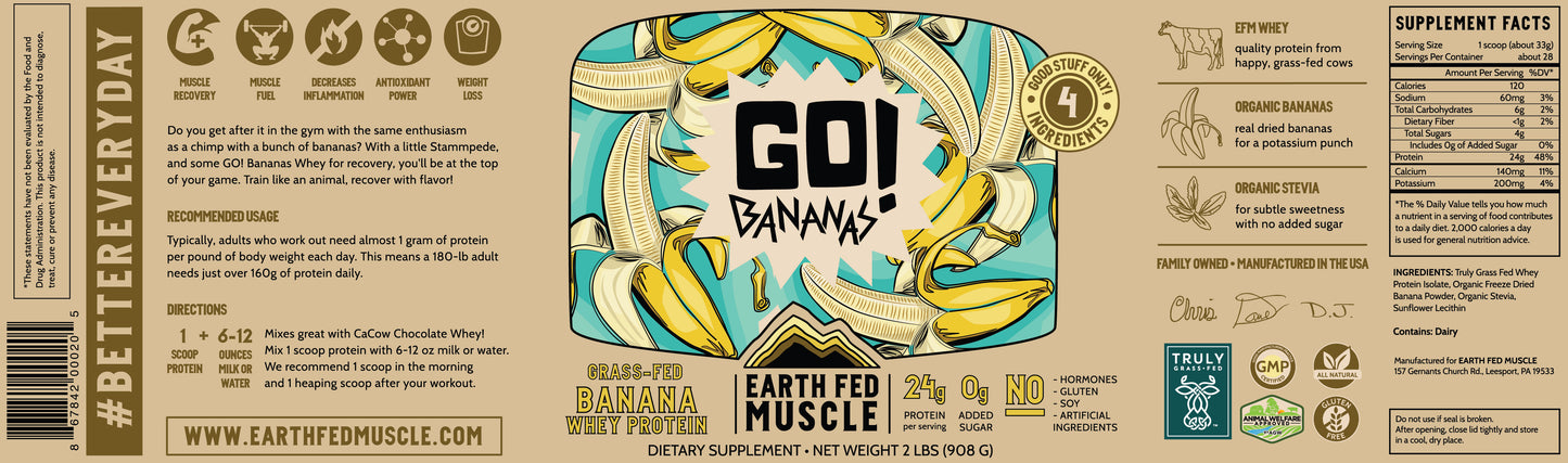 Go! Bananas Grass Fed Protein