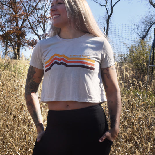 Fancy Retro Tri-Color Crop Top