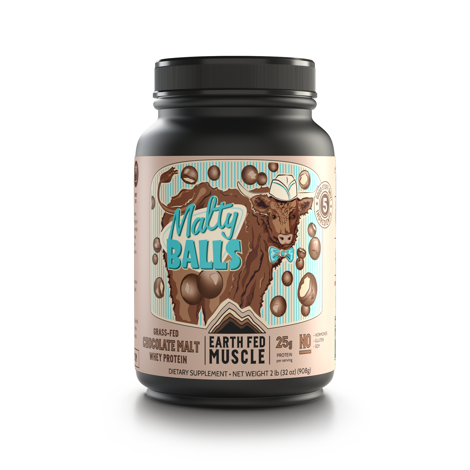 Malty Balls Chocolate Malt Grass Fed Whey Protein